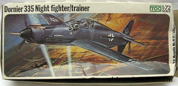 Frog 1/72 Dornier Do-335 A-6 Night Fighter or A-12 Trainer - Luftwaffe or RAF Captured, F235 plastic model kit